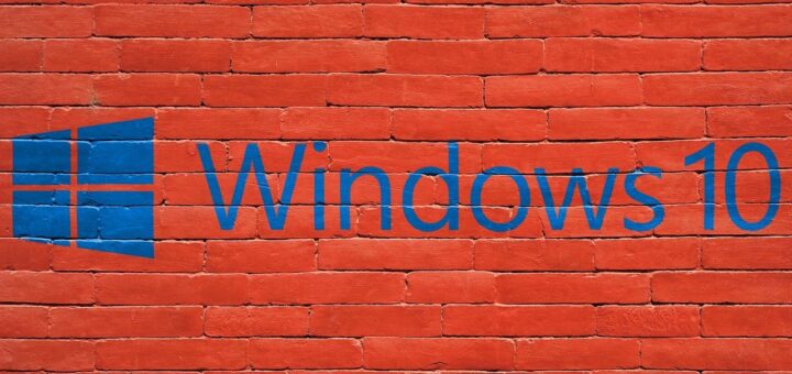 windows 10, laptop, screen, wallpaper, wall, red bricks, graffiti, logo, windows 10, windows 10, windows 10, windows 10, windows 10