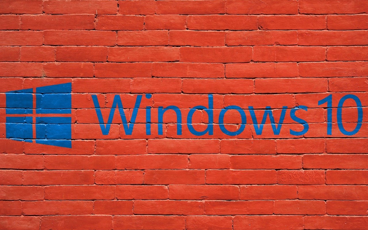 windows 10, laptop, screen, wallpaper, wall, red bricks, graffiti, logo, windows 10, windows 10, windows 10, windows 10, windows 10