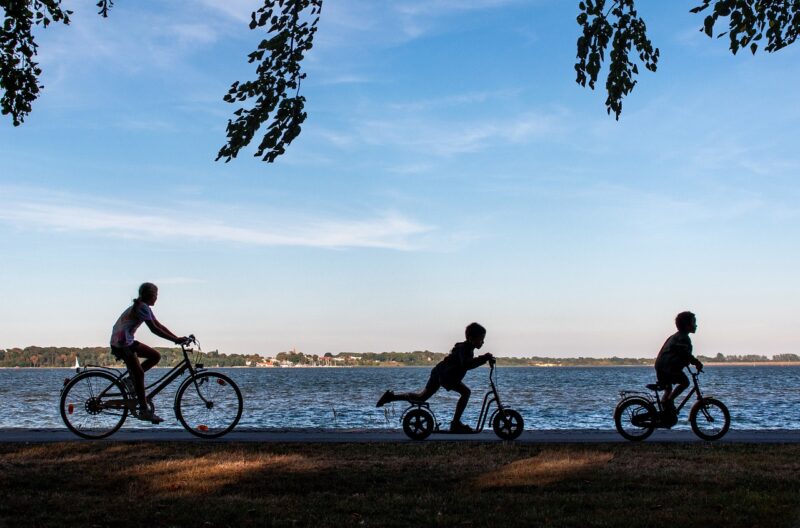 scooter, bicycle, leisure time